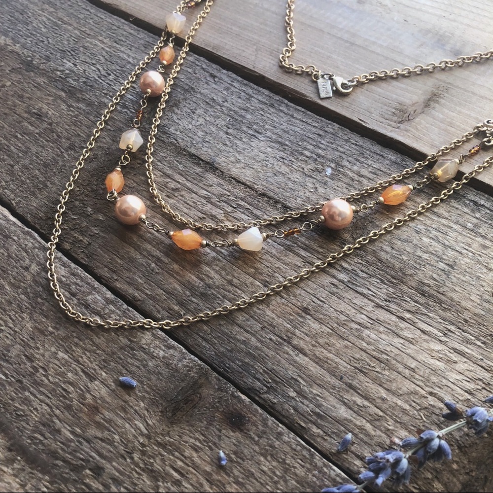 1928 • Layered Filigree Necklace 17”